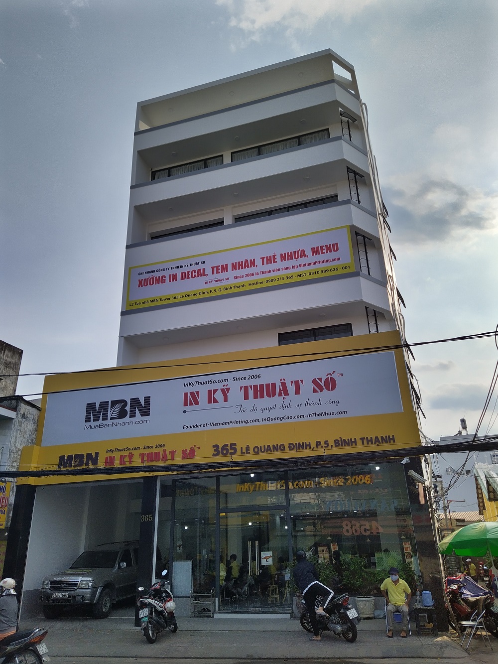 Chính diện mặt tiền Xưởng in decal, tem nhãn, thẻ nhựa, menu - Chi nhánh công ty In Kỹ Thuật Số